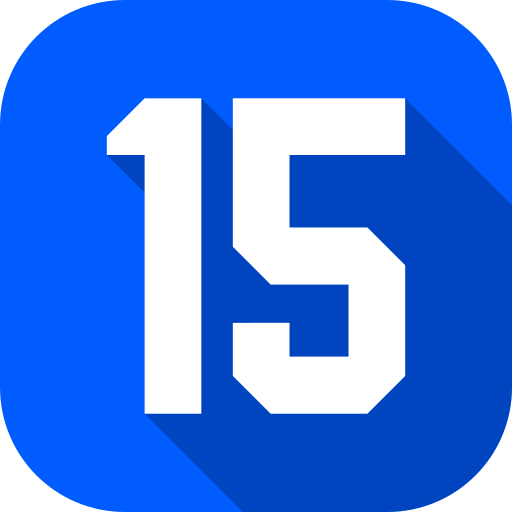 numero 15 Generic Flat icona
