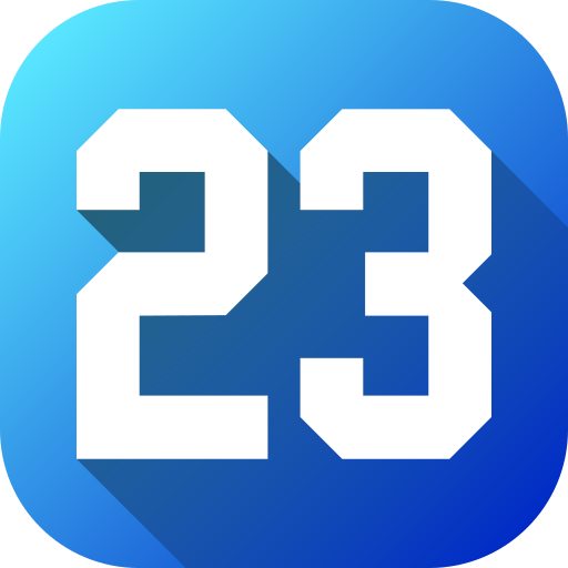 Number 23 Generic Flat Gradient icon