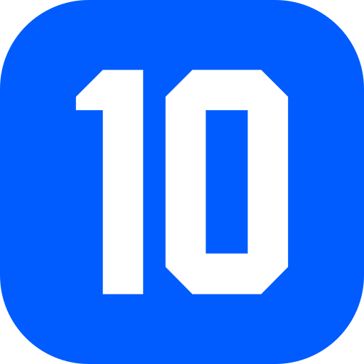 número 10 Generic Blue Ícone