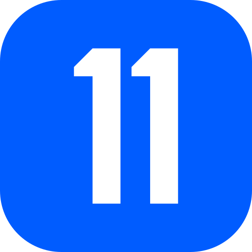 numer 11 Generic Blue ikona