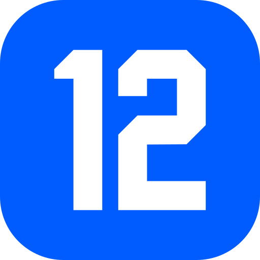 numer 12 Generic Blue ikona