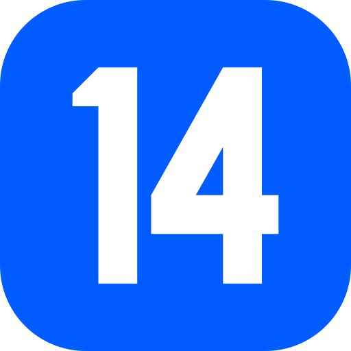 numer 14 Generic Blue ikona
