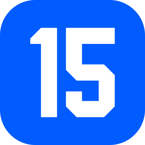 nummer 15 Generic Blue icoon