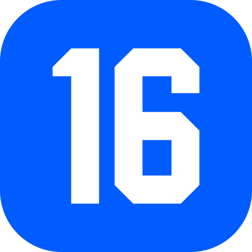 numer 16 Generic Blue ikona