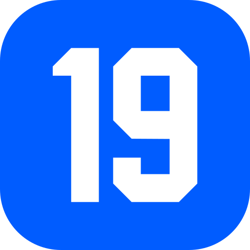 numer 19 Generic Blue ikona