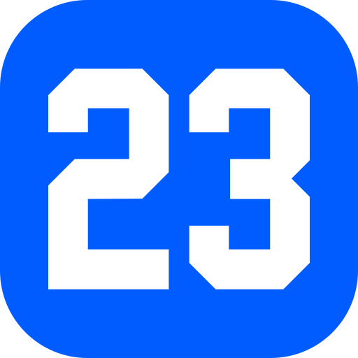 Number 23 Generic Blue icon