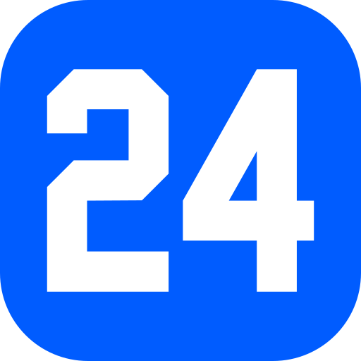 Number 24 Generic Blue icon