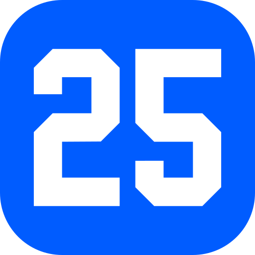 nummer 25 Generic Blue icoon