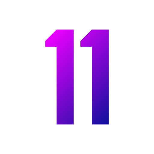 número 11 Generic Flat Gradient Ícone