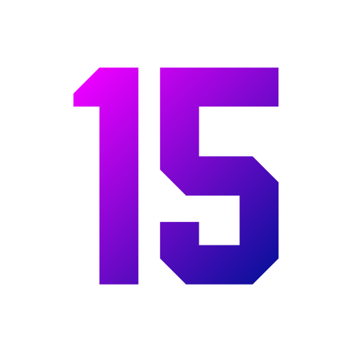 nummer 15 Generic Flat Gradient icon