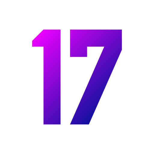 nummer 17 Generic Flat Gradient icon