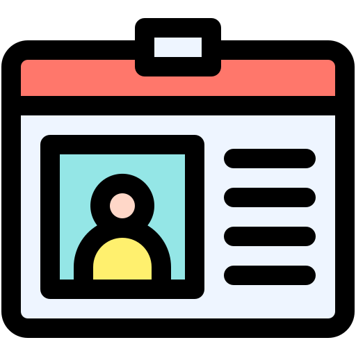 ID card Generic Outline Color icon