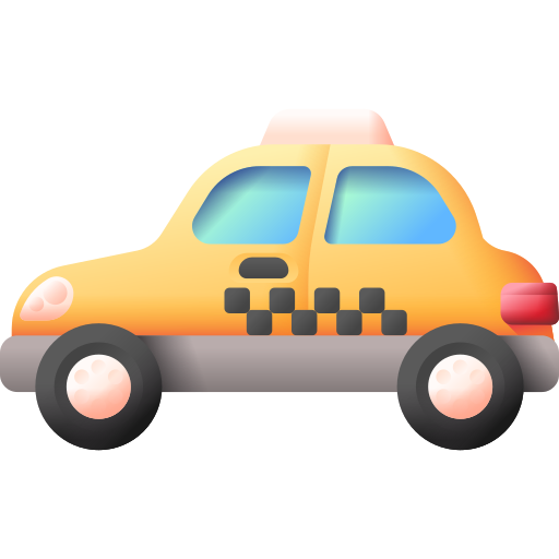 táxi 3D Color Ícone