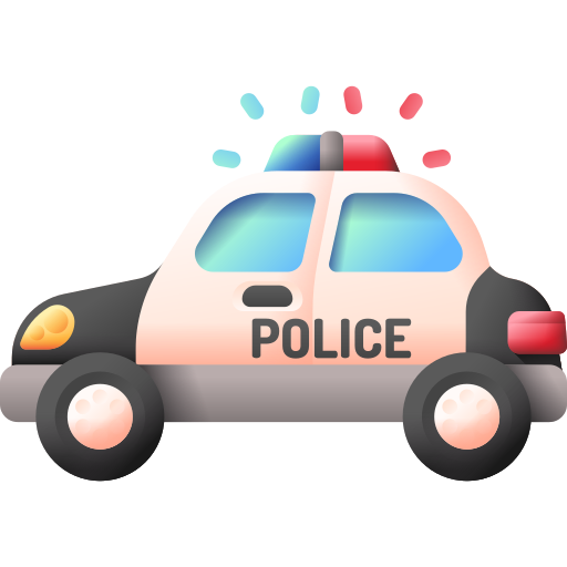 Police Car 3D Color icon