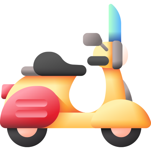 Scooter 3D Color icon