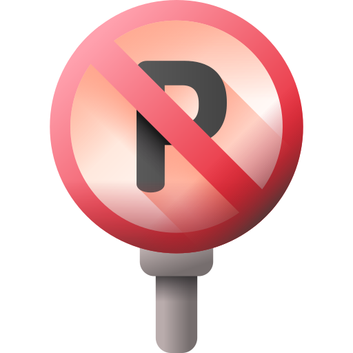 駐車禁止 3D Color icon