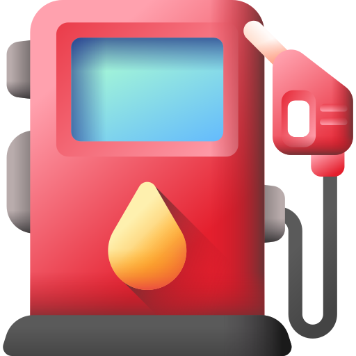 pompa di benzina 3D Color icona