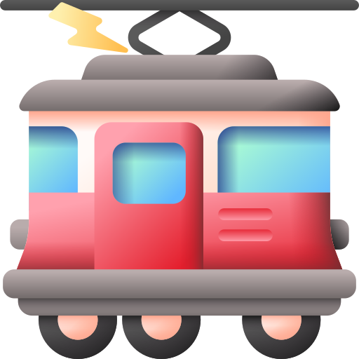 трамвай 3D Color иконка