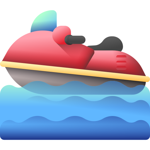 moto d'acqua 3D Color icona