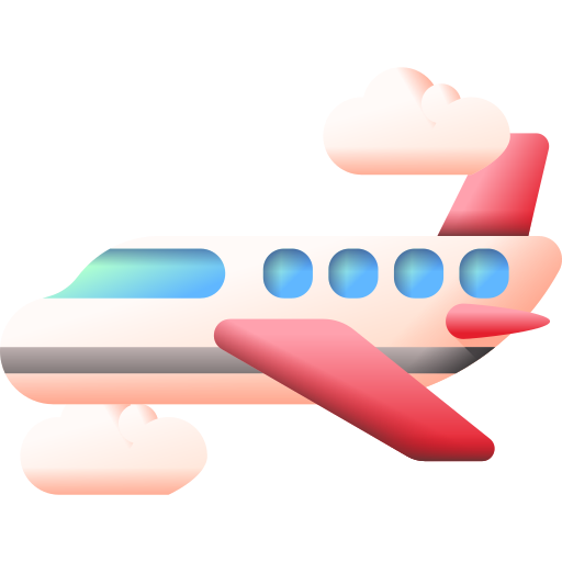 Airplane 3D Color icon