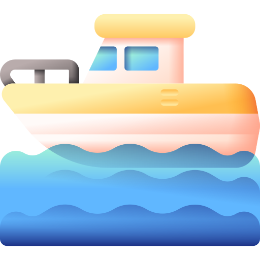 スピードボート 3D Color icon