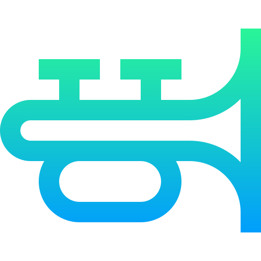 Trumpet Super Basic Straight Gradient icon