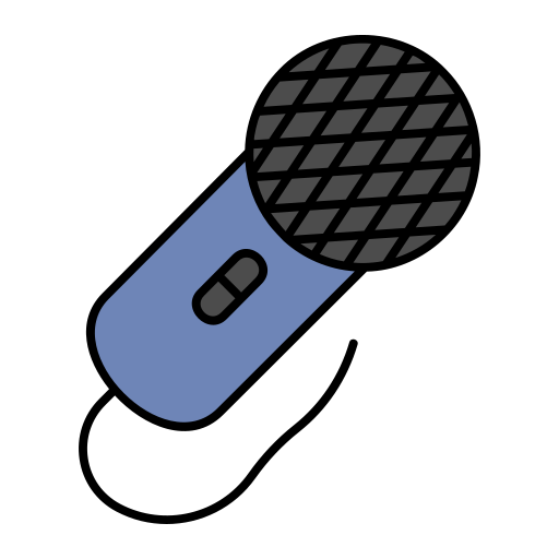 마이크로폰 Generic Thin Outline Color icon