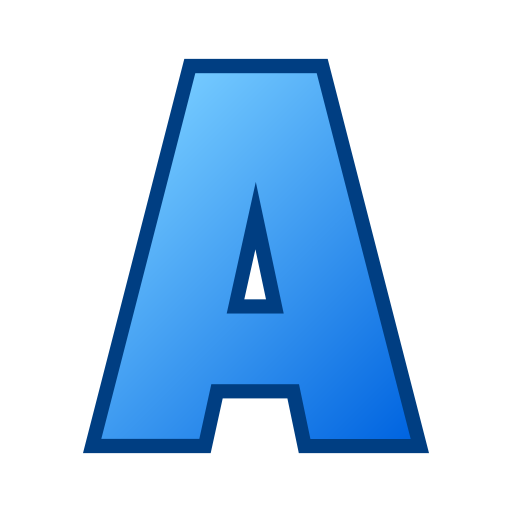 letter a Generic Lineal Color Gradient icoon