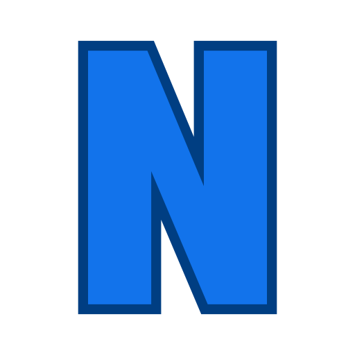 litera n Generic Outline Color ikona
