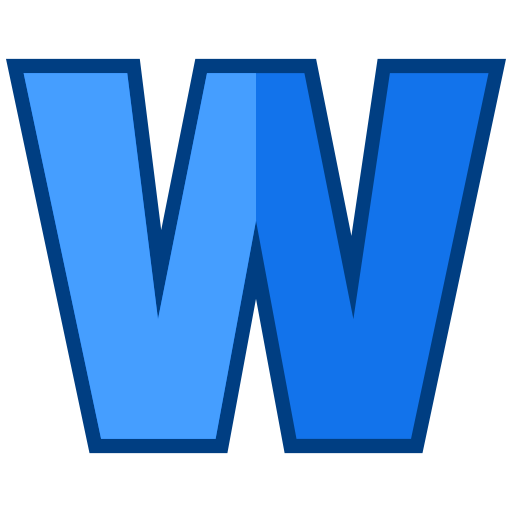 Letter w Generic Outline Color icon