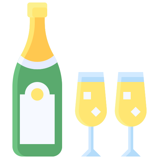 bicchiere di champagne Generic Flat icona