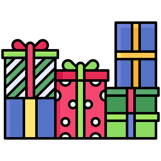 Gifts Generic Thin Outline Color icon