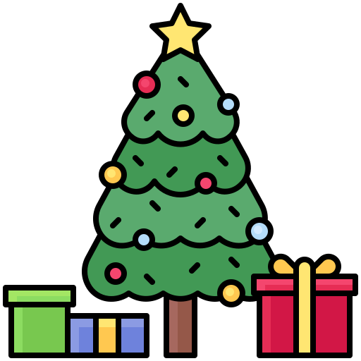 weihnachtsbaum Generic Thin Outline Color icon