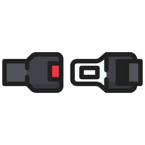 cinturón de seguridad Generic Outline Color icono