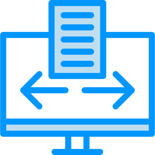 Data transfer Generic Blue icon