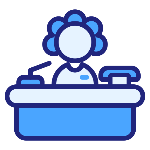 Receptionist Generic Blue icon