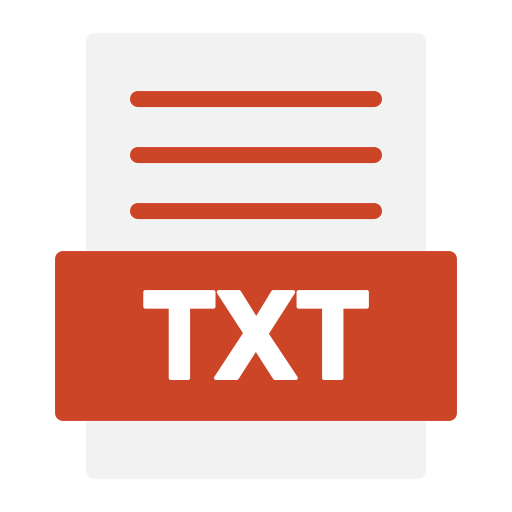 txt Generic Flat icono