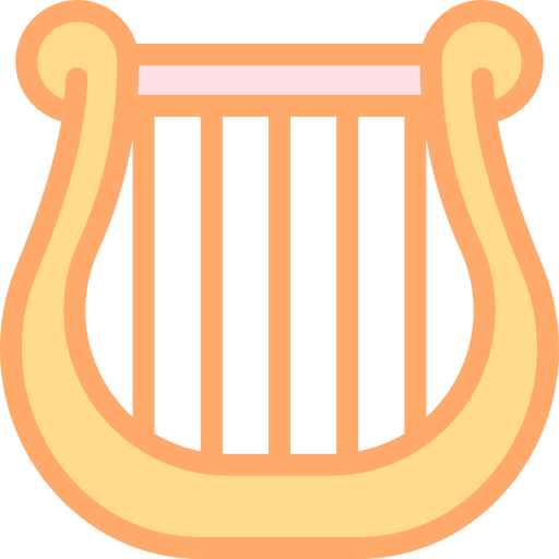 Harp Detailed color Lineal color icon