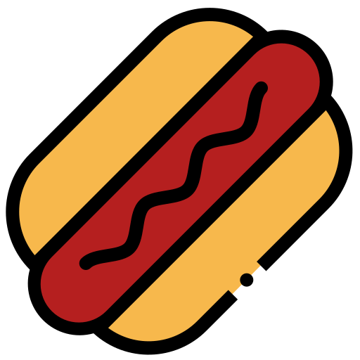 sandwich au hot-dog Generic Outline Color Icône