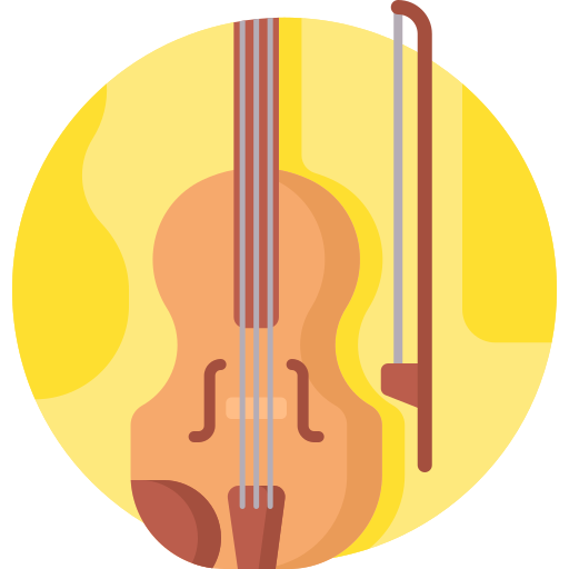 skrzypce Detailed Flat Circular Flat ikona