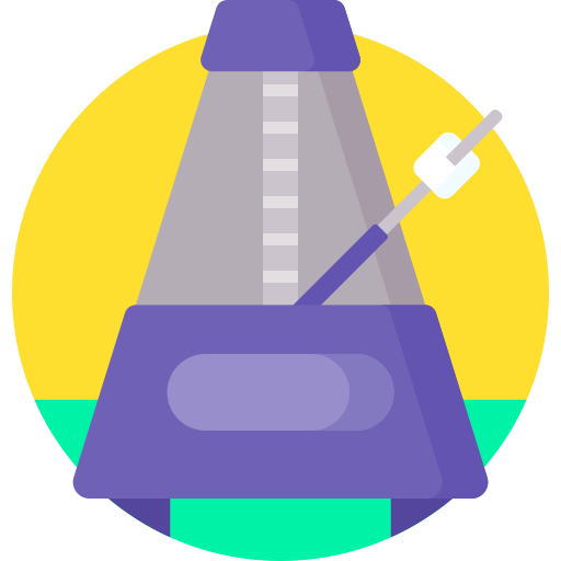 métronome Detailed Flat Circular Flat Icône