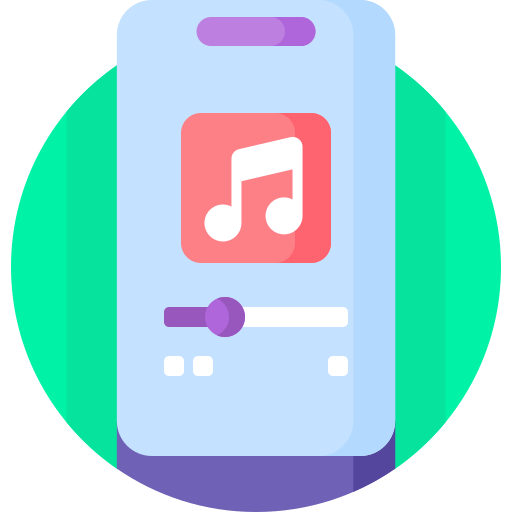 muziek-app Detailed Flat Circular Flat icoon