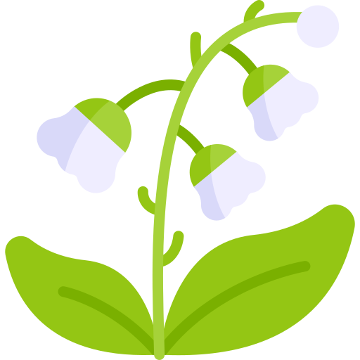 Lily of the valley Kawaii Flat icon
