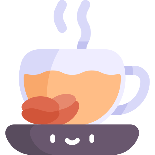 koffie Kawaii Flat icoon