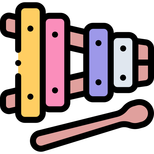 xylophone Detailed Rounded Lineal color Icône