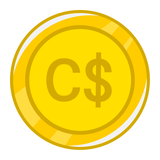 Canadian Dollar Generic Outline Color icon