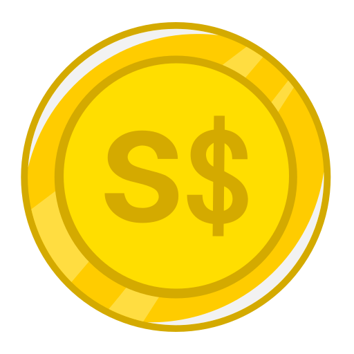 dolar de singapur Generic Outline Color icono