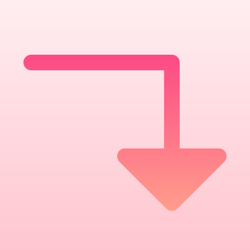 Right down Generic Flat Gradient icon