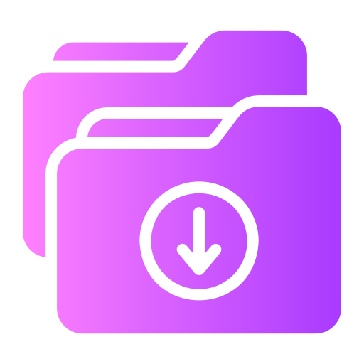 pobrane foldery Generic Flat Gradient ikona