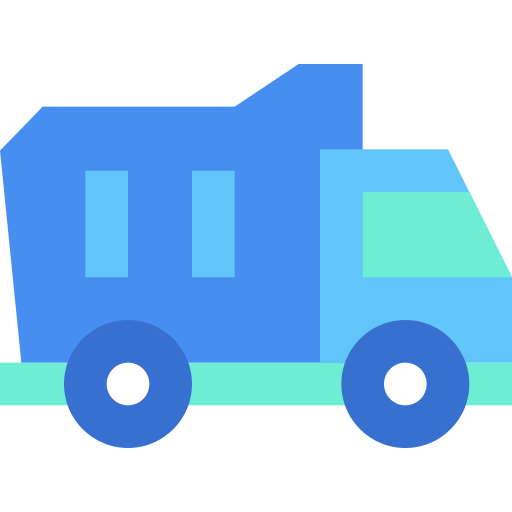 camion della spazzatura Generic Blue icona